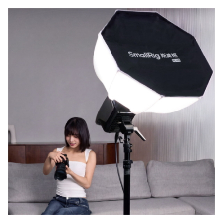 SmallRig 6407 FL-65 - składany softbox typu Lantern (65cm, szybkie rozkładanie, Bowens) - przykład użycia